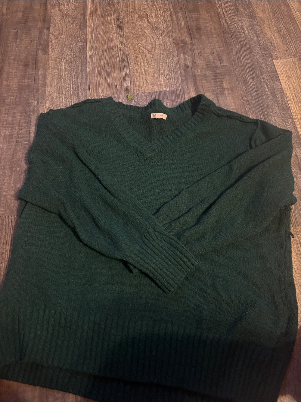 Maurices Dark Green V-Neck Women's Sweater